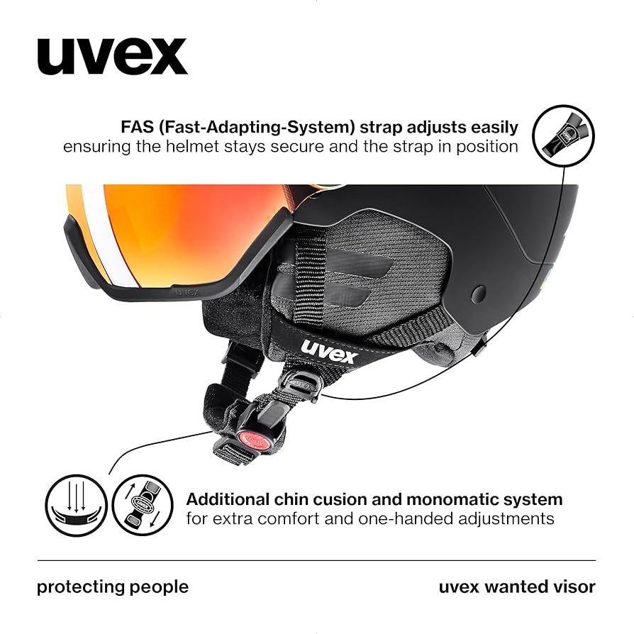 スキー uvex wanted visor  black mat Uvex Wanted Visor Pro V Black Matt/Variomatc Smoke 22/23